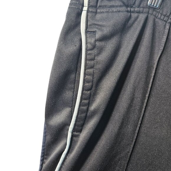 Black AthletechTrack Pants W/ White Side Stripes & Elastic Drawstring Waist men - Picture 4 of 7